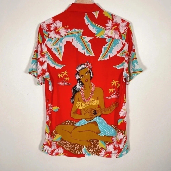 TOPMAN | HAWAII RED  GRAPHIC SHIRT - Picture 11 of 11